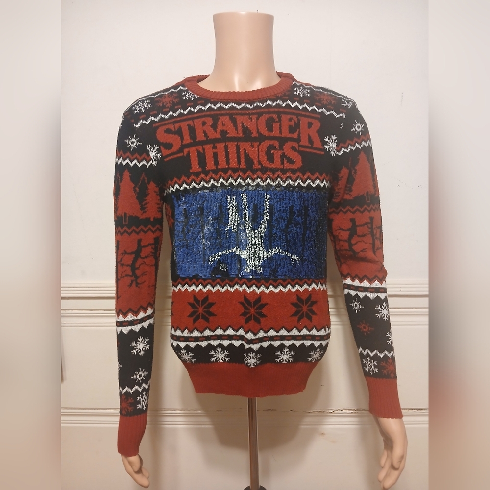 Stranger Things Christmas Sweater Small